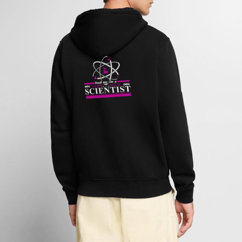 Science Science Atom Gift Student Physics Unisex Premium Organic Zip Hoodie