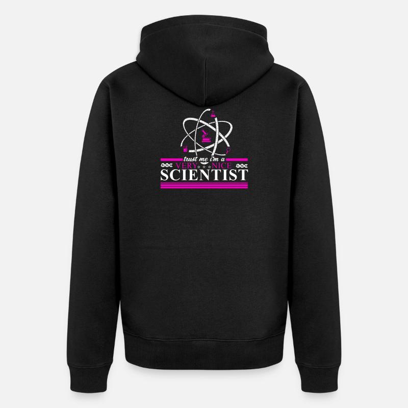 Science Wissenschaft Atom Geschenk Student Physik - Unisex Premium Bio Zip Hoodie - Schwarz