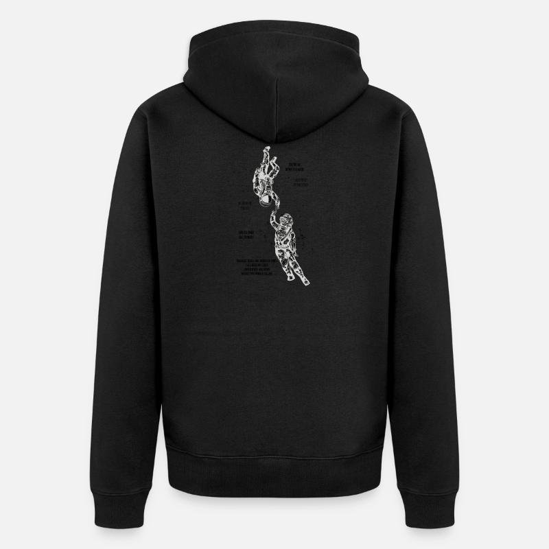 Through Space And Through Time - Unisex Premium Bio Zip Hoodie - Schwarz