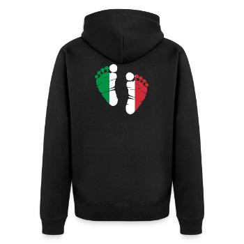 Italy Rome Gift Home - Unisex Premium Organic Zip Hoodie - black - Back - Nico (187cm)