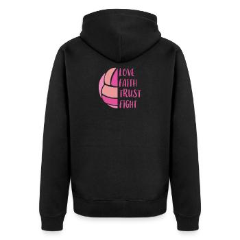 Équipe de cadeaux de clubs de volleyball féminin - Veste à capuche bio Premium Unisexe - noir - Dos - Nico (187cm)