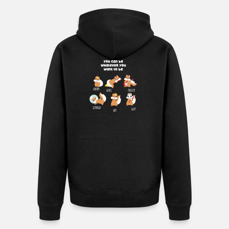 Eichhörnchen - Be different - Eichkätzchen - Unisex Premium Bio Zip Hoodie - Schwarz