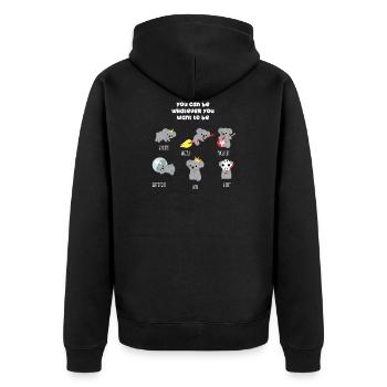 Koala - Koala Bear - Koala Bear - Be Different - Unisex Premium Organic Zip Hoodie - black - Back - Nico (187cm)