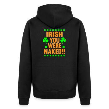 IRISH YOU WERE NAKED - Veste à capuche bio Premium Unisexe - noir - Dos - Nico (187cm)