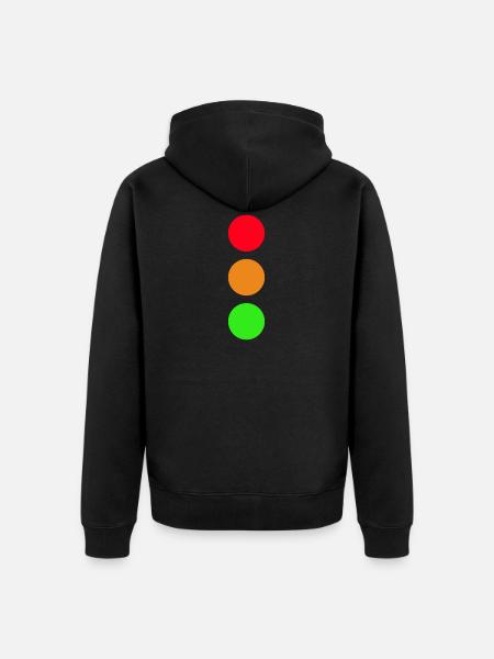 Traffic light - Unisex Premium Organic Zip Hoodie - black
