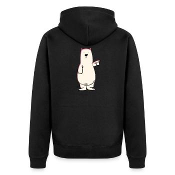Tee shirt Ours polaire - Veste à capuche bio Premium Unisexe - noir - Dos - Nico (187cm)