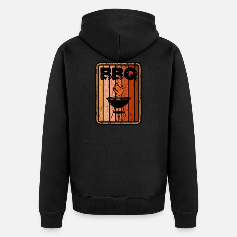 Signe de barbecue - Veste à capuche bio Premium Unisexe - noir