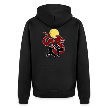 Arts martiaux Arts de combat Sports de contact Sport cadeau - Veste à capuche bio Premium Unisexe - noir - Dos - Nico (187cm)