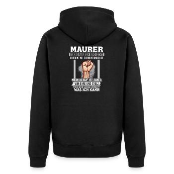 Maçons honneur et fierté poing - Veste à capuche bio Premium Unisexe - noir - Dos - Nico (187cm)