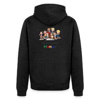 T-shirt de droits de l'homme de nationalité - Veste à capuche bio Premium Unisexe - noir - Dos - Nico (187cm)