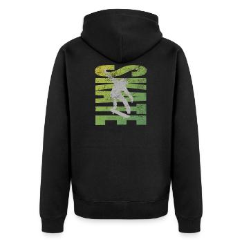 Skater Skate - Veste à capuche bio Premium Unisexe - noir - Dos - Nico (187cm)