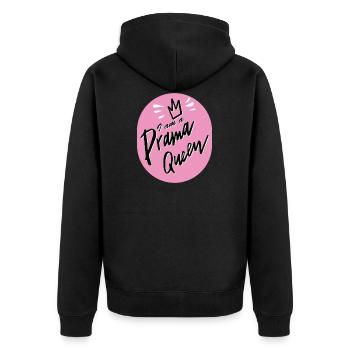 Je suis une reine du drame - Veste à capuche bio Premium Unisexe - noir - Dos - Nico (187cm)