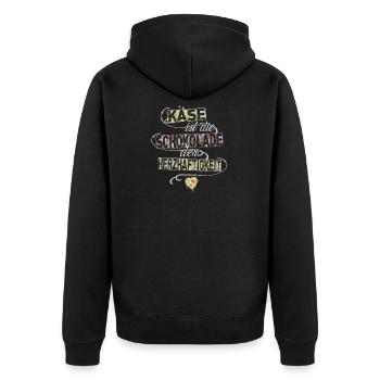 Cheese Seller Cheese Lover Cheese Lover Gift Idea - Unisex Premium Organic Zip Hoodie - black - Back - Nico (187cm)