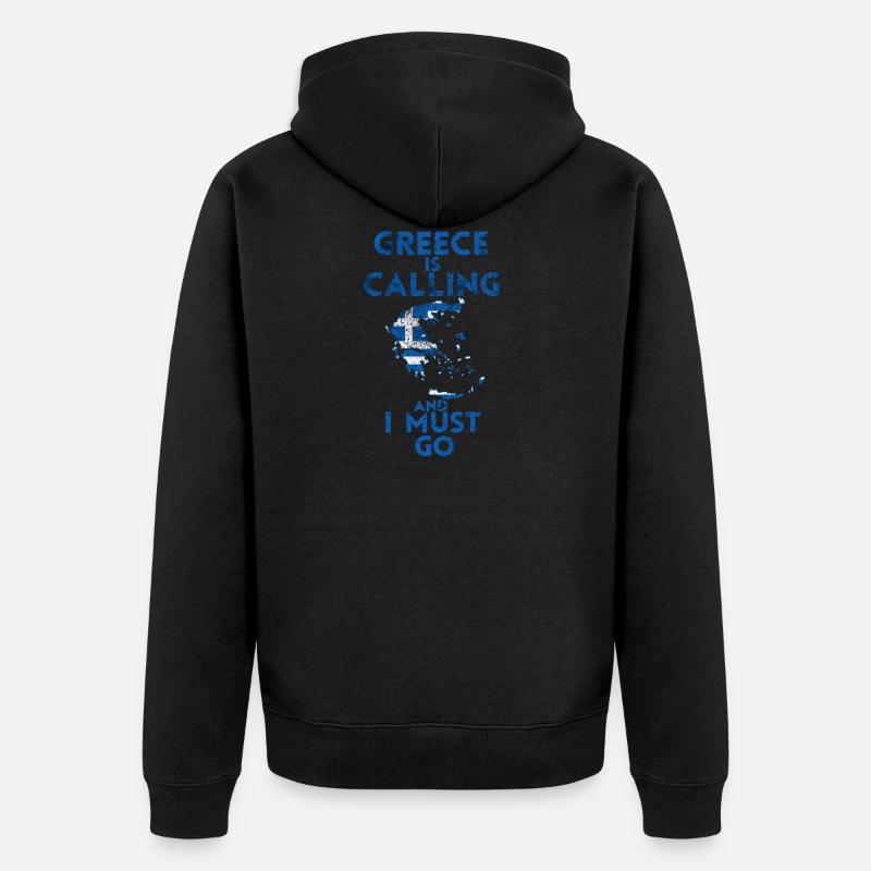 Grèce - Veste à capuche bio Premium Unisexe - noir
