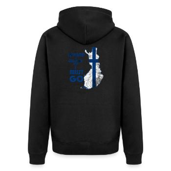 Finlande - Veste à capuche bio Premium Unisexe - noir - Dos - Nico (187cm)