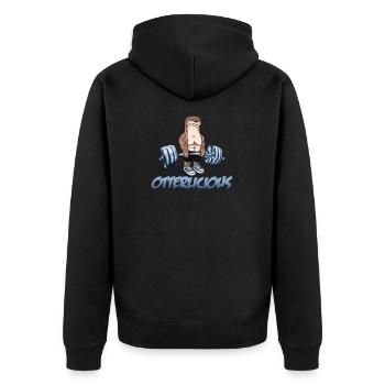 Otterlicious Otter Loutre Gym Cadeau fitness - Veste à capuche bio Premium Unisexe - noir - Dos - Nico (187cm)