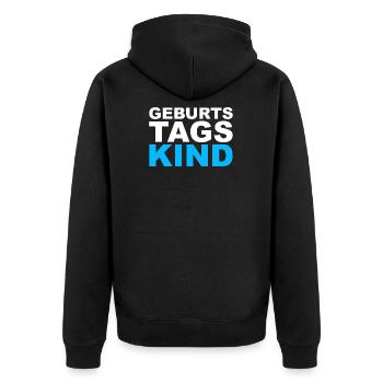 Geburtstagskind Kindergeburtstag - Unisex Premium Bio Zip Hoodie - Schwarz - Hinten - Nico (187cm)