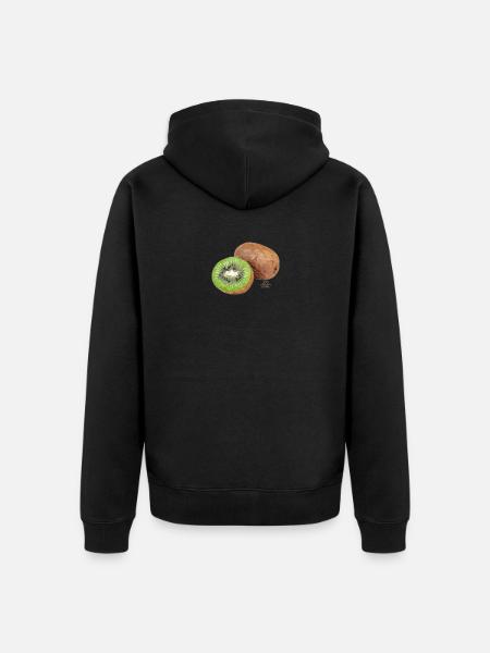 kiwi 1 - Unisex Premium Organic Zip Hoodie - black