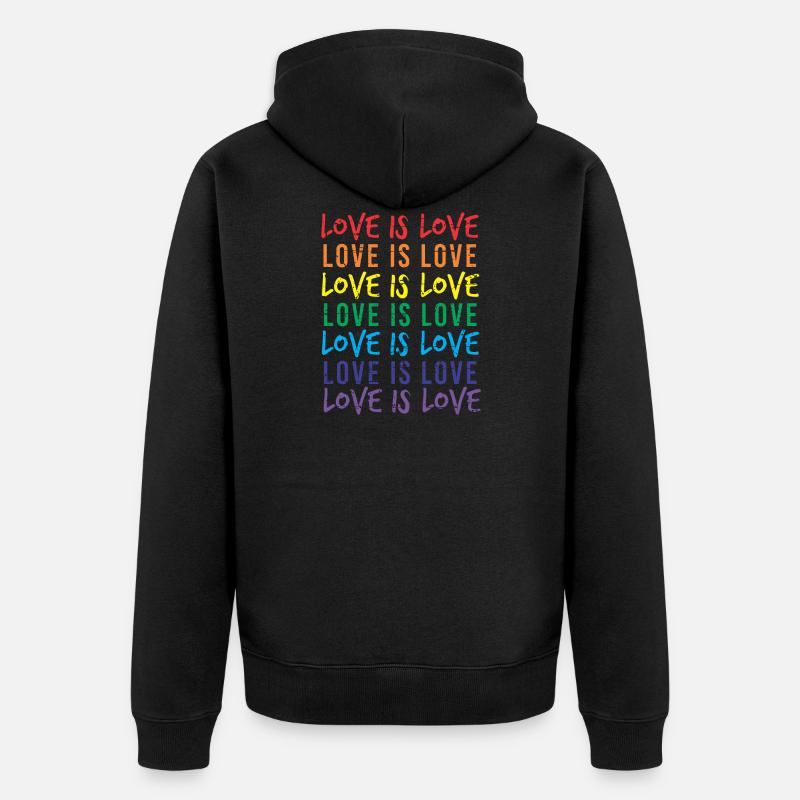 L'amour c'est l'amour - Veste à capuche bio Premium Unisexe - noir