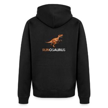 Running Dinosaur Gift Dino Drôle - Veste à capuche bio Premium Unisexe - noir - Dos - Nico (187cm)