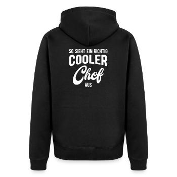 cooler patron cadeau pour chef - Veste à capuche bio Premium Unisexe - noir - Dos - Nico (187cm)