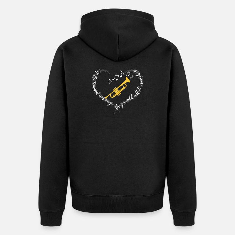trompette - Veste à capuche bio Premium Unisexe - noir