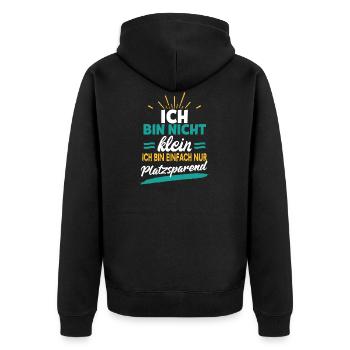 Lustiger Spruch lustige Sprüche für ein Kind - Unisex Premium Bio Zip Hoodie - Schwarz - Hinten - Nico (187cm)