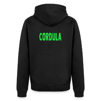Cordula - I saw her dancing - Eberhard - Unisex Premium Organic Zip Hoodie - black - Back - Nico (187cm)