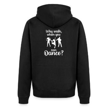 Tanzen Tanz Tanzlehrerin Dance Dancing - Unisex Premium Bio Zip Hoodie - Schwarz - Hinten - Nico (187cm)
