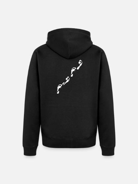 Slackline Slacken Slack Balance Sport Geschenk - Unisex Premium Bio Zip Hoodie - Schwarz