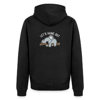 Koala mignon nous allons traîner Koala cadeau - Veste à capuche bio Premium Unisexe - noir - Dos - Nico (187cm)
