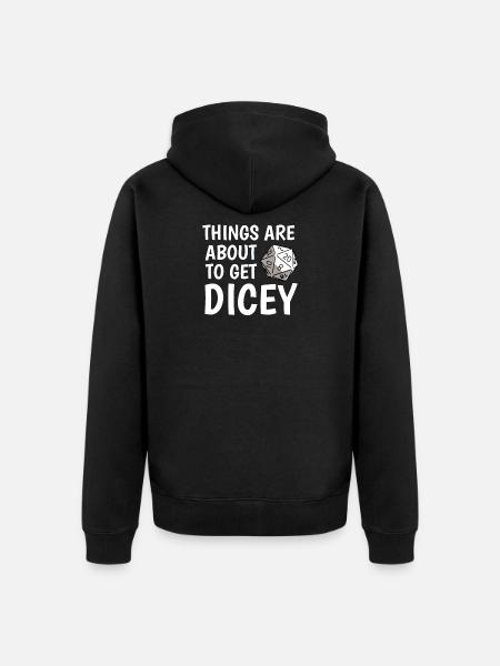 Gamer Würfel Dungeon RPG Tabletop lustig Geschenk - Unisex Premium Bio Zip Hoodie - Schwarz