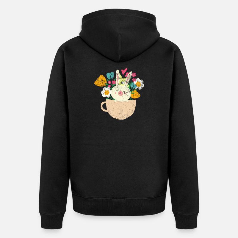 Ostern - Unisex Premium Bio Zip Hoodie - Schwarz