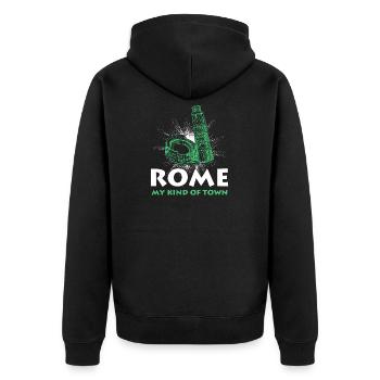 Rom Italien Vatikanstadt Hauptstadt Geschenkidee - Unisex Premium Bio Zip Hoodie - Schwarz - Hinten - Nico (187cm)