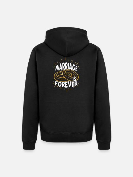 proposal of marriage - Unisex Premium Organic Zip Hoodie - black