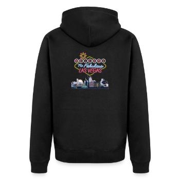 Skyline Las Vegas - Veste à capuche bio Premium Unisexe - noir - Dos - Nico (187cm)