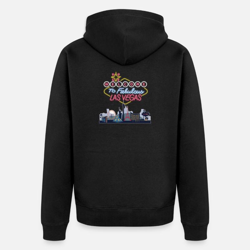 Skyline Las Vegas - Veste à capuche bio Premium Unisexe - noir