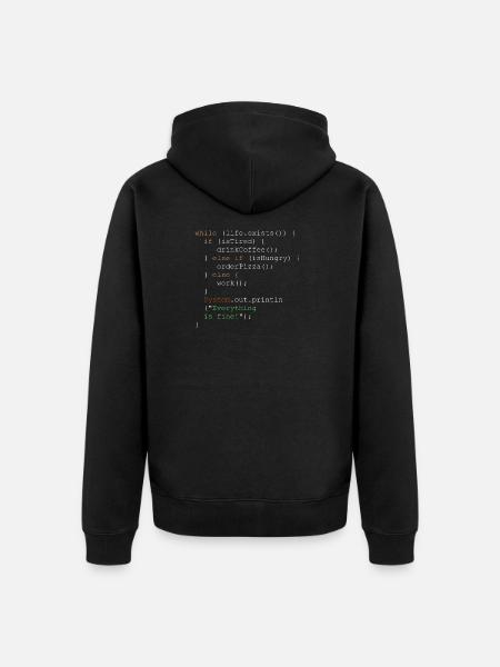 Programmierung, Programmierer und Programmcode - Unisex Premium Bio Zip Hoodie - Schwarz