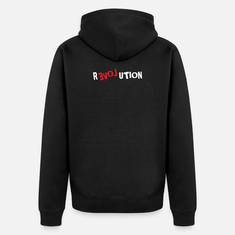 La révolution de l’amour ! - Veste à capuche bio Premium Unisexe - noir