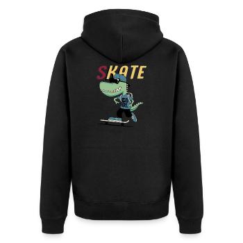 SKATE COOL - Veste à capuche bio Premium Unisexe - noir - Dos - Nico (187cm)