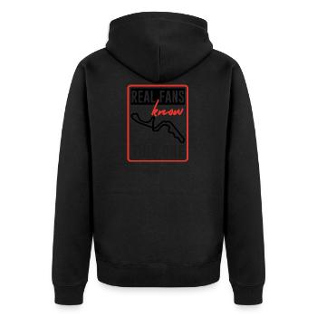 Les vrais fans connaissent ce t-shirt - Veste à capuche bio Premium Unisexe - noir - Dos - Nico (187cm)
