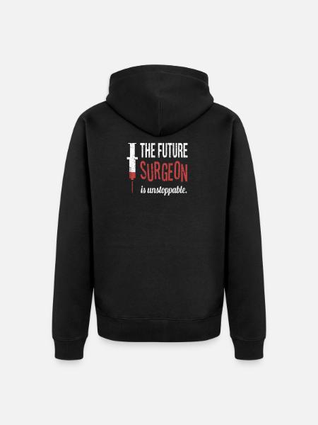 non-stop future surgeon - Unisex Premium Organic Zip Hoodie - black