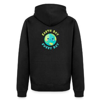 Jour de la Terre Jour de la Terre protège l'environnement - Veste à capuche bio Premium Unisexe - noir - Dos - Nico (187cm)