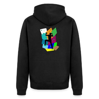 Bouldering Bouldern Cadeau d'escalade artificiel - Veste à capuche bio Premium Unisexe - noir - Dos - Nico (187cm)