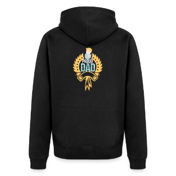Papa fier - Veste à capuche bio Premium Unisexe - noir - Dos - Nico (187cm)
