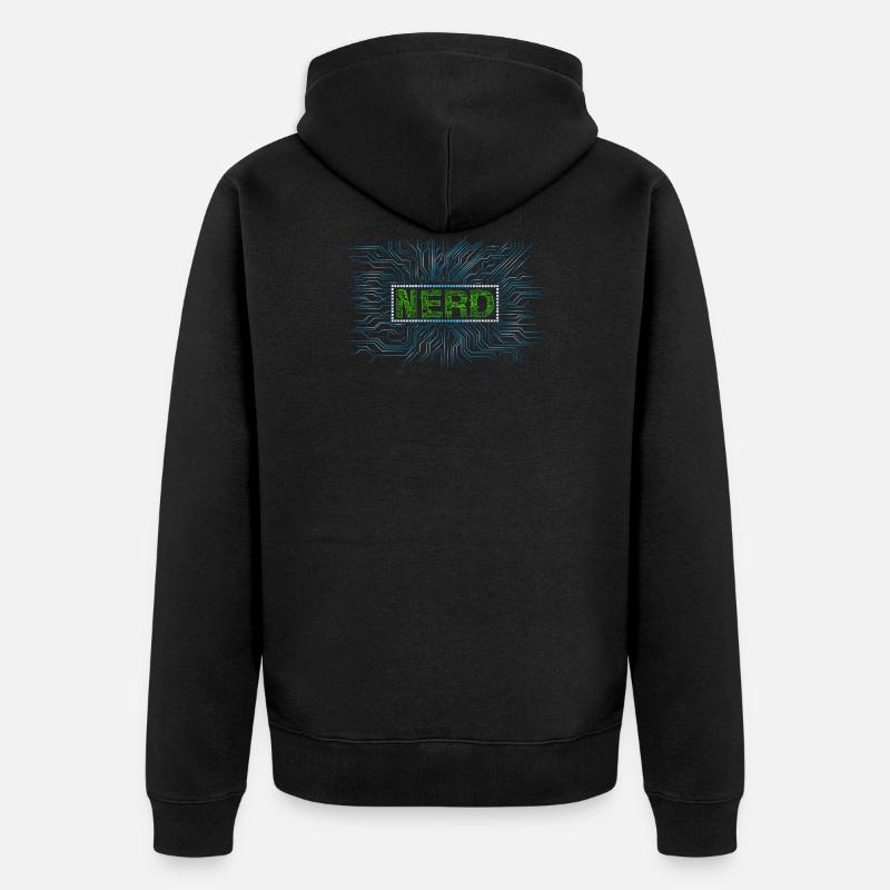 Nerd - Veste à capuche bio Premium Unisexe - noir