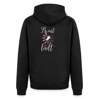 Braut lädt Hochzeit Junggesellinnenabschied - Unisex Premium Bio Zip Hoodie - Schwarz - Hinten - Nico (187cm)