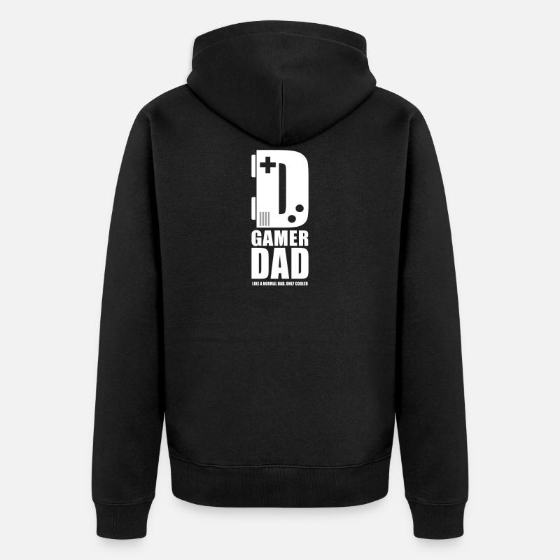 Gaming Daddy Gamer Dady - Veste à capuche bio Premium Unisexe - noir