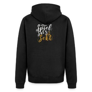 Jeu jeu jeu de tennis de jouer Sport Hobby Passion - Veste à capuche bio Premium Unisexe - noir - Dos - Nico (187cm)