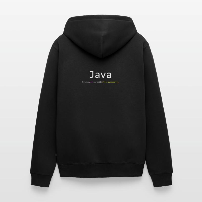 Java is awesome Unisex Premium Bio Zip Hoodie